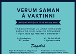 Verum saman á vaktinni - fræðslukvöld þriðjudaginn 21. janúar